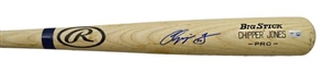 2012 Chipper Jones Signed Rawlings Promotional Bat  (MLB AUTH)